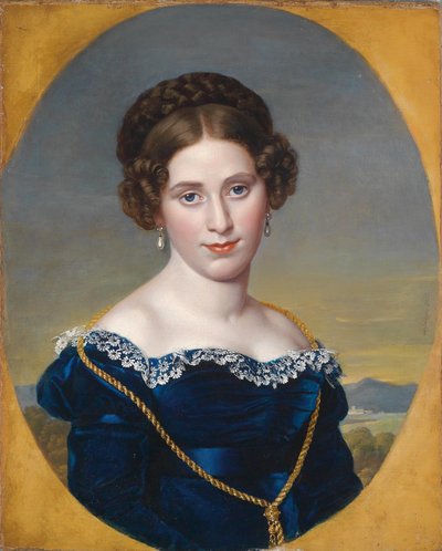 Porträt einer jungen Frau von Eduard Friedrich Leybold